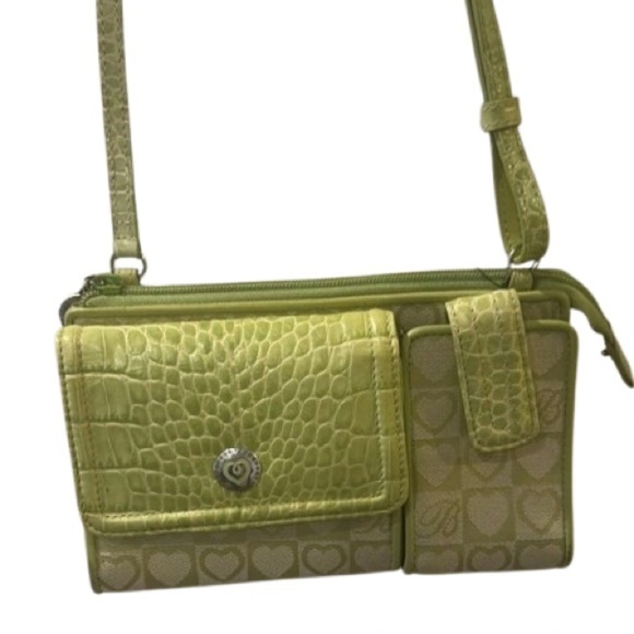 ☀️Brighton Vintage Crossbody Croc Embossed - Picture 1 of 7